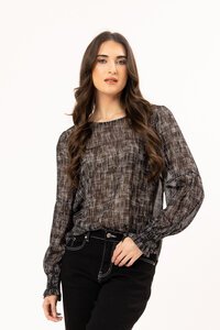Seeking Lola Cross hatch Wishful Top