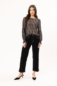 Seeking Lola Cross hatch Wishful Top