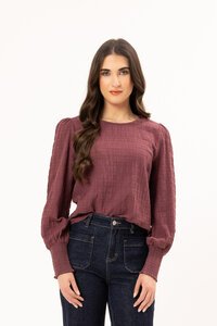 Seeking Lola Rosewood Crinkle Charlie Top
