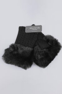 Alice + Lily Cable Knit Fingerless Gloves