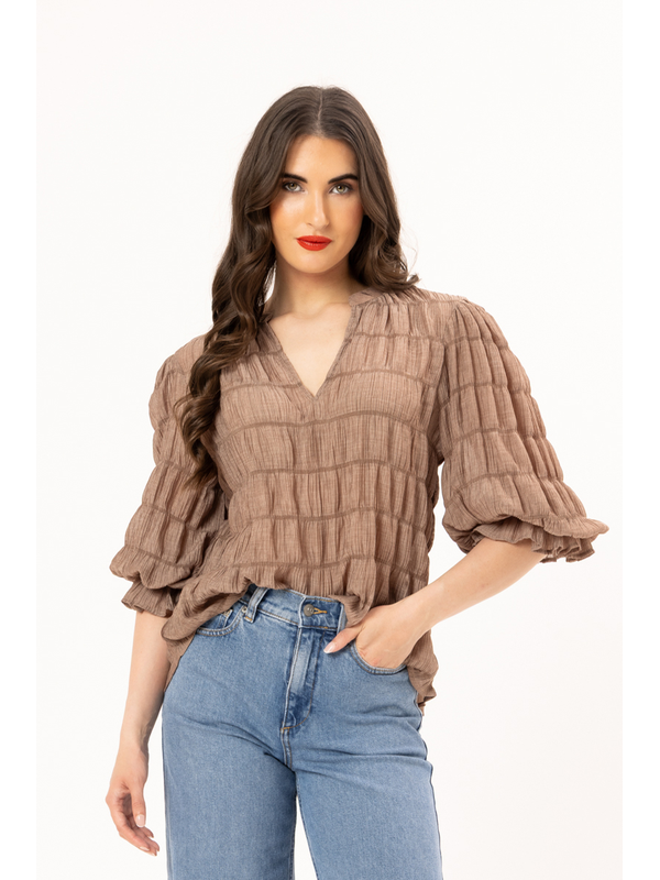 Seeking Lola Biscuit Graceful Top