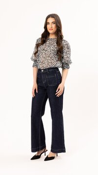 Seeking Lola Navy Daisy Magnificent Top