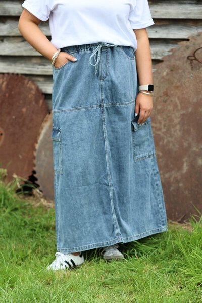Wakee Bylily Cargo Denim Skirt-hc-new-Hello Cyril.