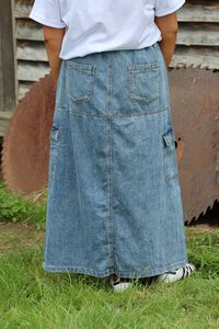 Wakee Bylily Cargo Denim Skirt