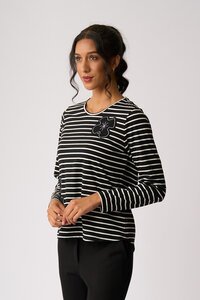 Foil Striped Long Sleeve T-Shirt