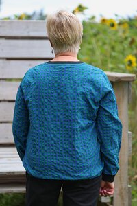 Memo Contrast & Elastic Hem Detail Top