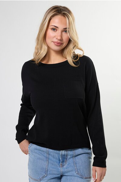Stella + Gemma Street Black Pocket Jumper-shop-by-label-Hello Cyril.