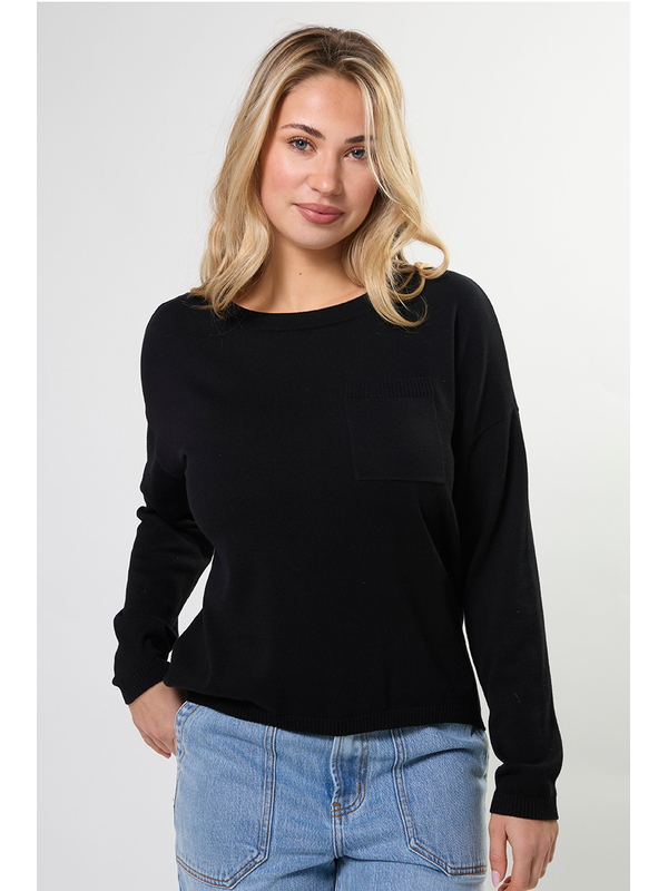 Stella + Gemma Street Black Pocket Jumper