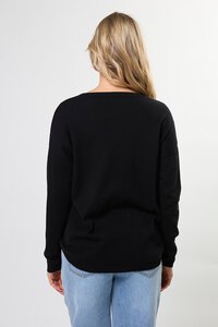 Stella + Gemma Street Black Pocket Jumper