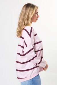 Stella + Gemma Newport Cross Stripe Sweat
