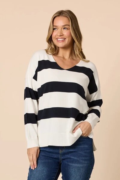 Threadz Crew Stripe Knit-shop-by-label-Hello Cyril.