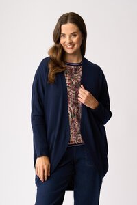 Foil Open Front Midi Cardi