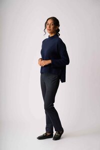 Memo High Neck Zip Back Jumper