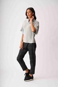 Foil Cowl Neck Rib Jumper