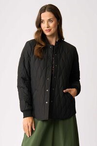 Foil Quilted Snap Jacket