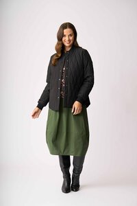 Foil Quilted Snap Jacket