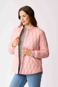 Foil Quilted Snap Jacket