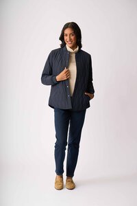 Foil Quilted Snap Jacket