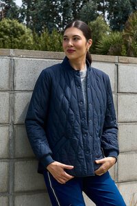 Foil Quilted Snap Jacket