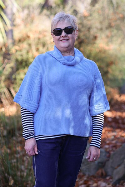 Foil Cowl Neck Rib Jumper-shop-by-style-Hello Cyril.