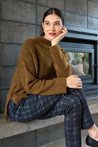 Memo High Neck Zip Back Jumper