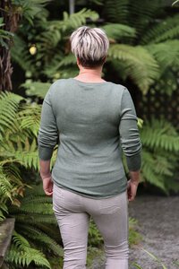 AE Luxe Front Floral Knit Top