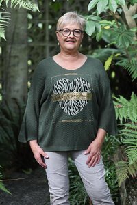 AE Luxe Animal Print Knit Top