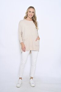Cali + Co Front 2 Pockets Knit Jumper