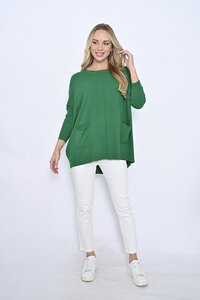 Cali + Co Front 2 Pockets Knit Jumper