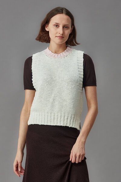 Standard Issue Merino Boucle Crop Vest-shop-by-style-Hello Cyril.
