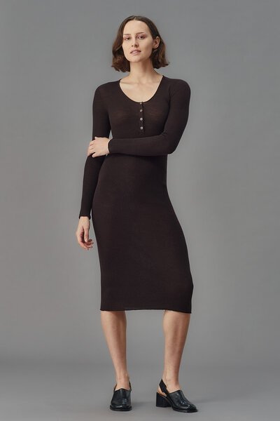 Standard Issue Merino Henley Dress-shop-by-style-Hello Cyril.