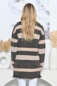 New U Stripe Cardigan