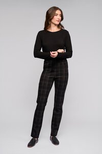 Vassalli Bay Pull On Slim Pant - Checkmate