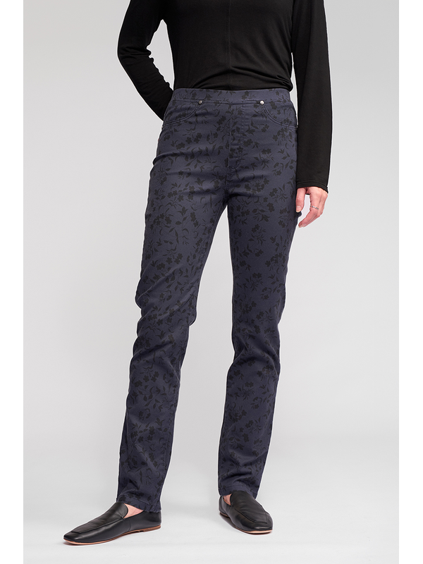 Vassalli Bay Pull On Slim Pant - Noir