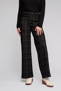 Vassalli Loft Pull On Wide Ponti Pant - Checkmate