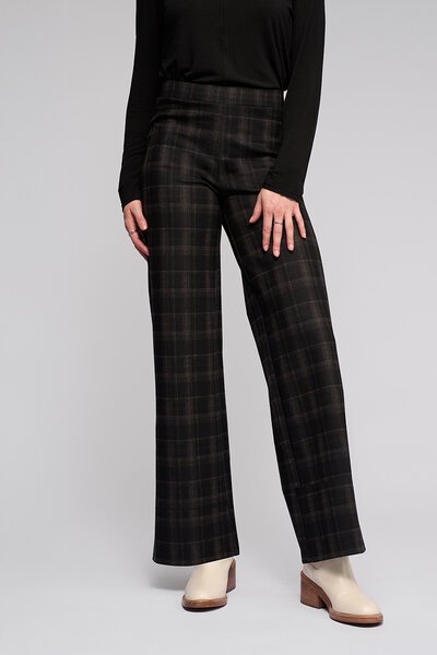 Vassalli Loft Pull On Wide Ponti Pant - Checkmate-shop-by-style-Hello Cyril.