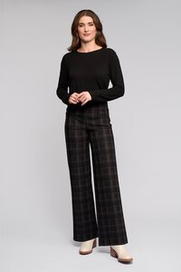 Vassalli Loft Pull On Wide Ponti Pant - Checkmate