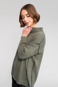 Vassalli Mellow Roll Neck Sweater - Elm