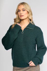 Vassalli Origin Sweater With Collar - Mallard