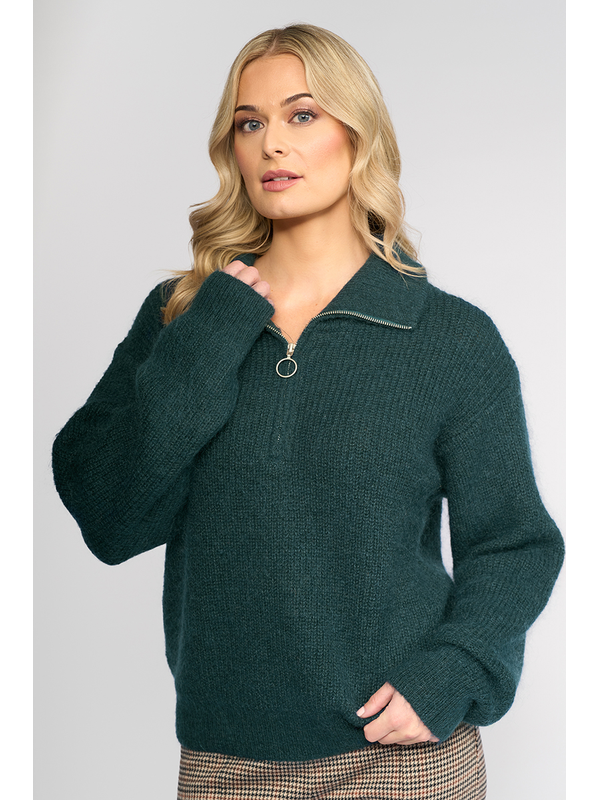 Vassalli Origin Sweater With Collar - Mallard