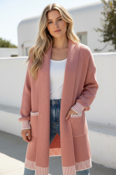 Miracle Stripe Trim Cardigan-hc-new-Hello Cyril.