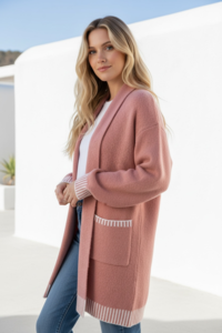 Miracle Stripe Trim Cardigan