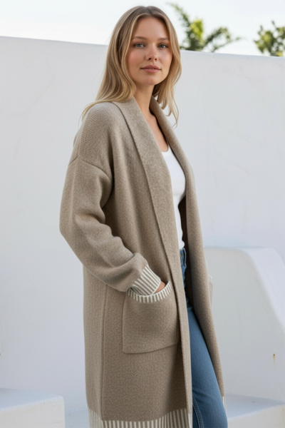 Miracle Stripe Trim Cardigan-hc-new-Hello Cyril.