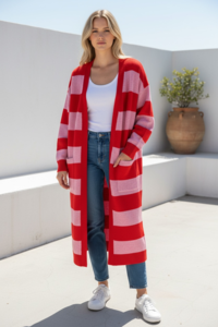 Miracle Longline Stripe Cardigan