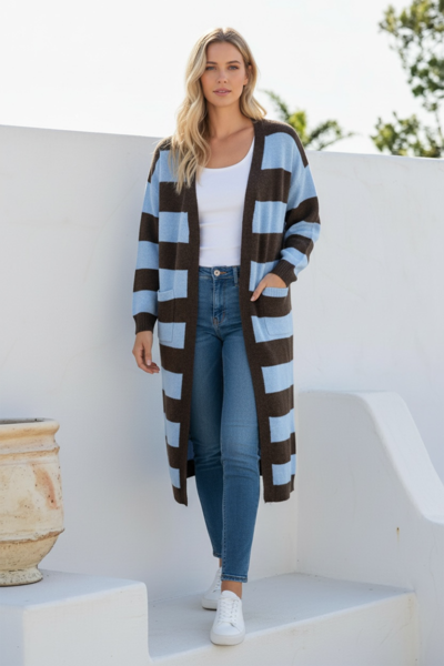 Miracle Longline Stripe Cardigan-hc-new-Hello Cyril.