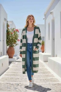 Miracle Longline Stripe Cardigan