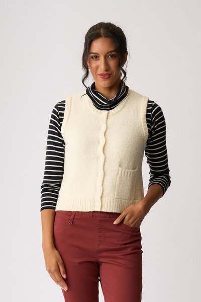 Oh Three Rib Button Front Vest-shop-by-style-Hello Cyril.