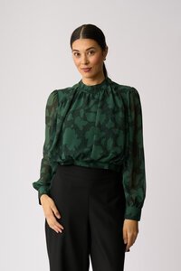Memo Gather High Neck Top