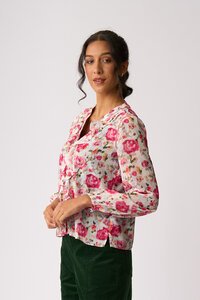 Memo Ruffle & Lace Trim Blouse