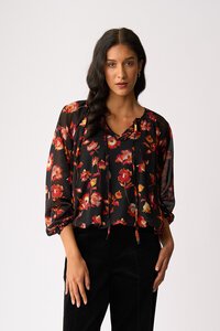 Memo Drawcord Hem Blouse